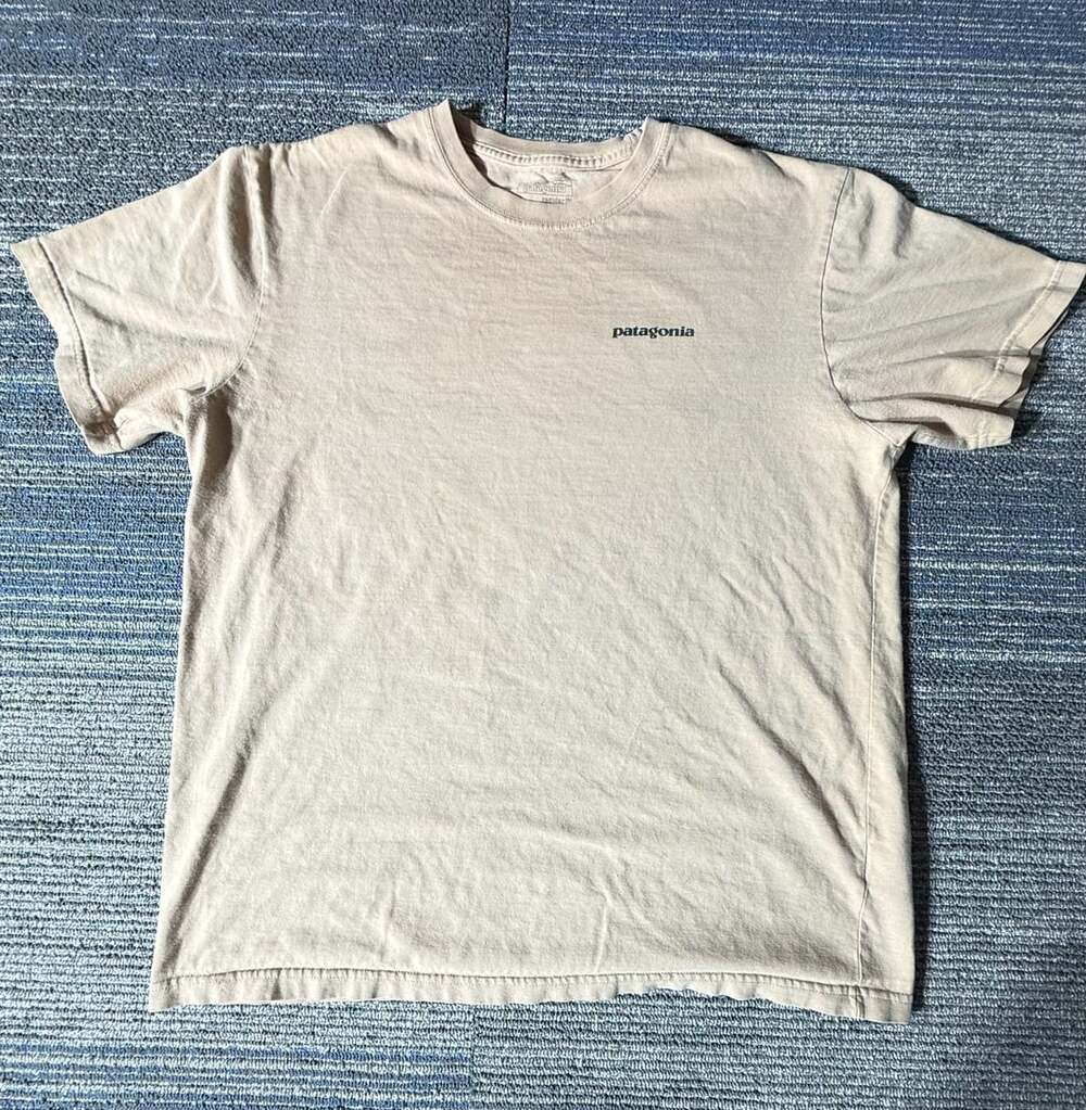 Patagonia T-Shirt Size XL Tan Logo Short Sleeve
